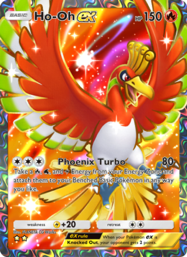 Ho-Oh ex 187/241 — Wisdom of Sea and Sky (English Pokémon TCG card)