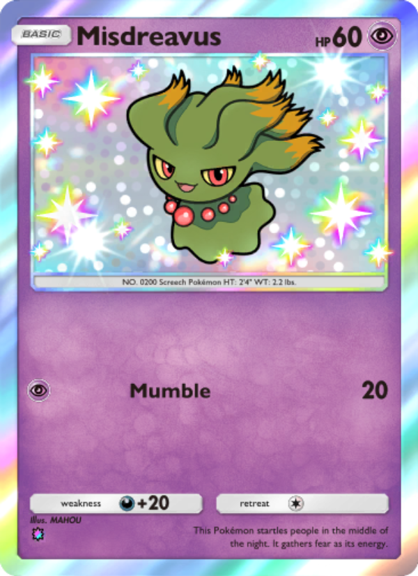 Misdreavus 220/241 — Wisdom of Sea and Sky (English Pokémon TCG card)