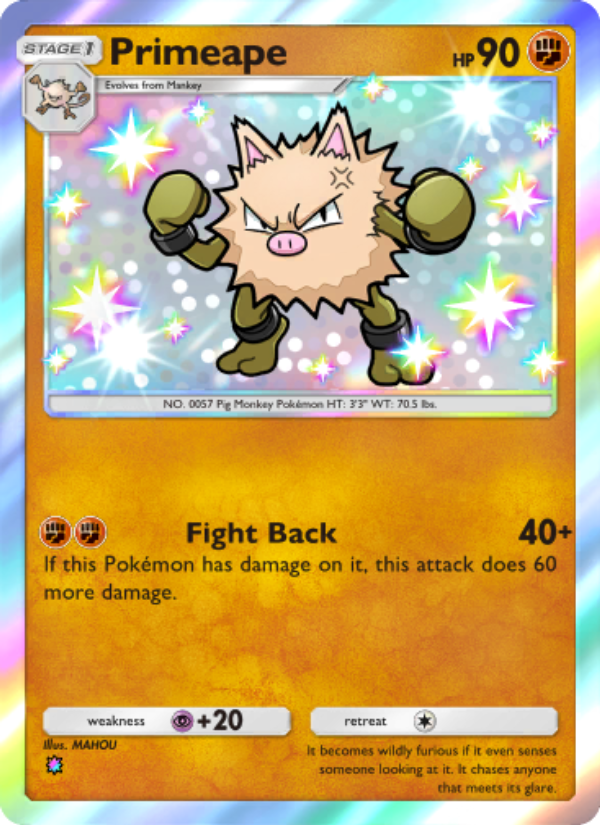 Primeape 222/241 — Wisdom of Sea and Sky (English Pokémon TCG card)