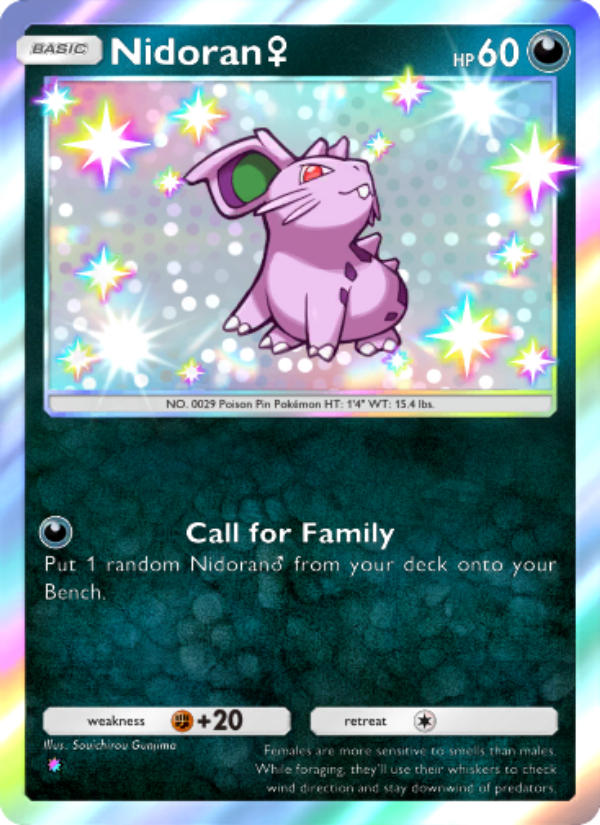 Nidoran♀ 223/241 — Wisdom of Sea and Sky (English Pokémon TCG card)