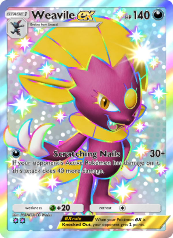 Weavile ex 238/241 — Wisdom of Sea and Sky (English Pokémon TCG card)