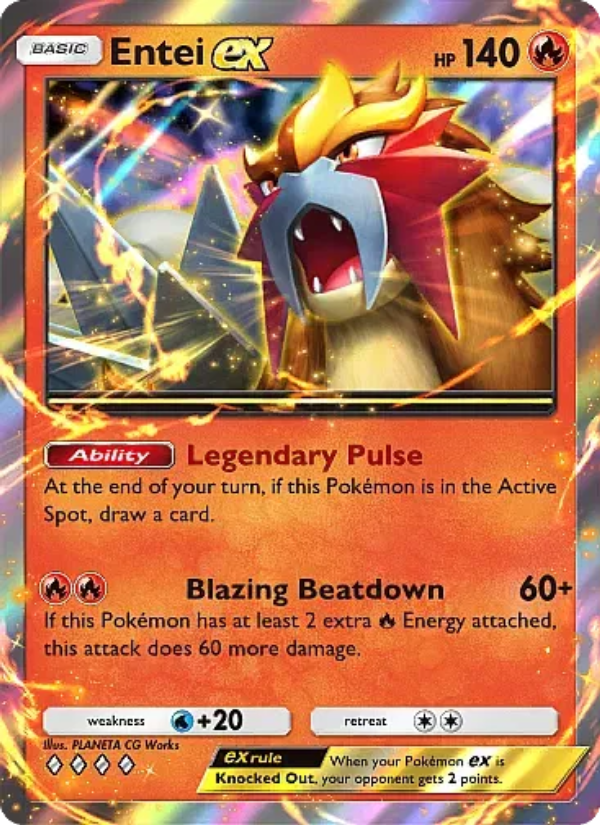 Entei ex 010/105 — Secluded Springs (English Pokémon TCG card)