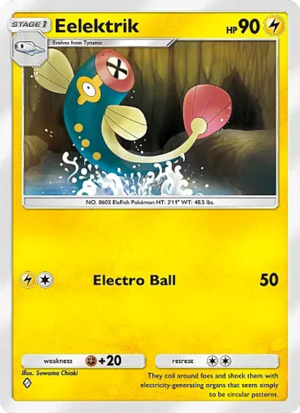 Eelektrik 027/105 — Secluded Springs (English Pokémon TCG card)