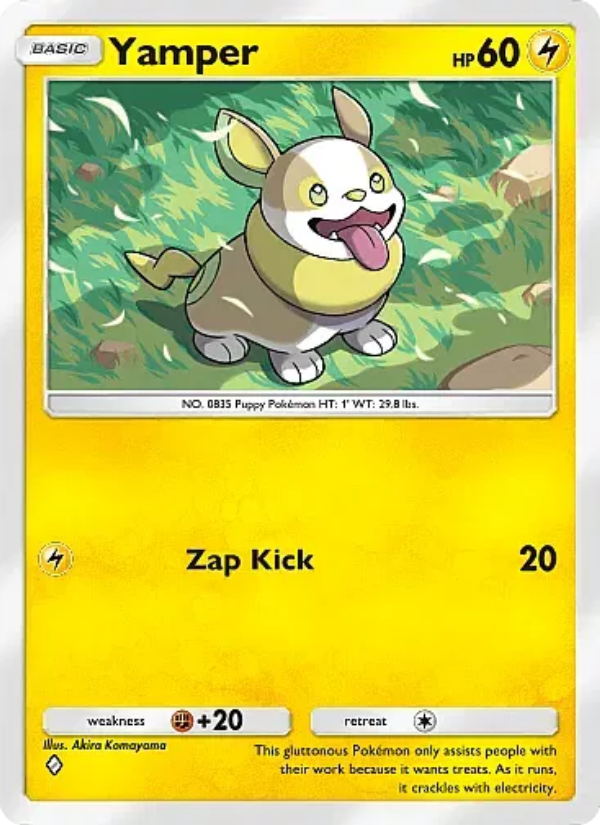 Yamper 030/105 — Secluded Springs (English Pokémon TCG card)