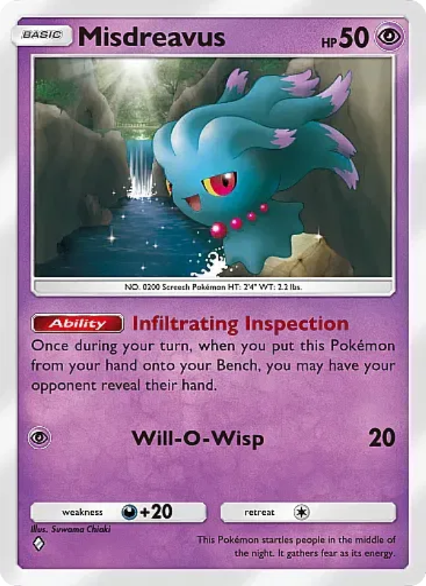 Misdreavus 032/105 — Secluded Springs (English Pokémon TCG card)