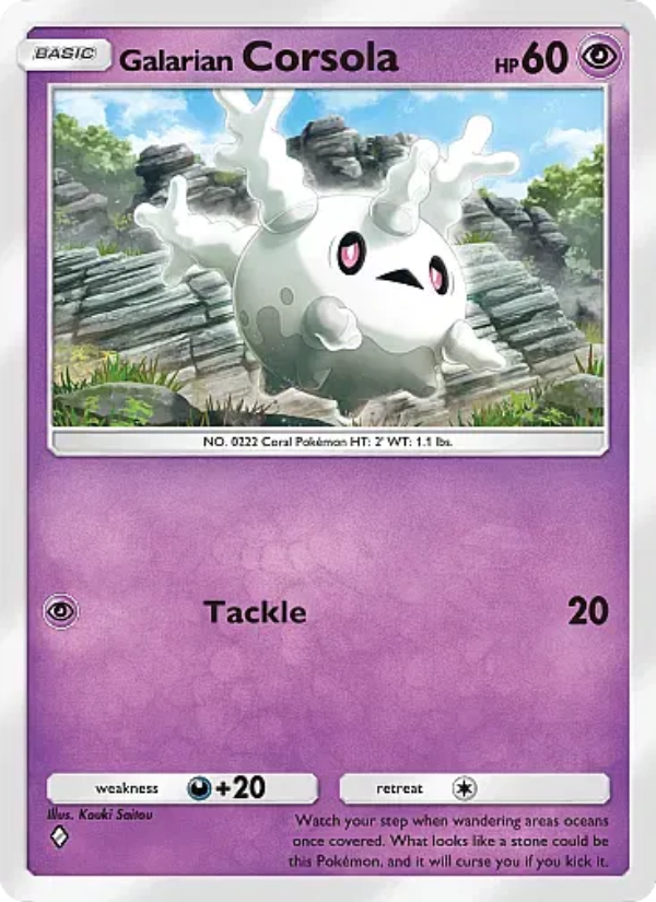 Galarian Corsola 034/105 — Secluded Springs (English Pokémon TCG card)