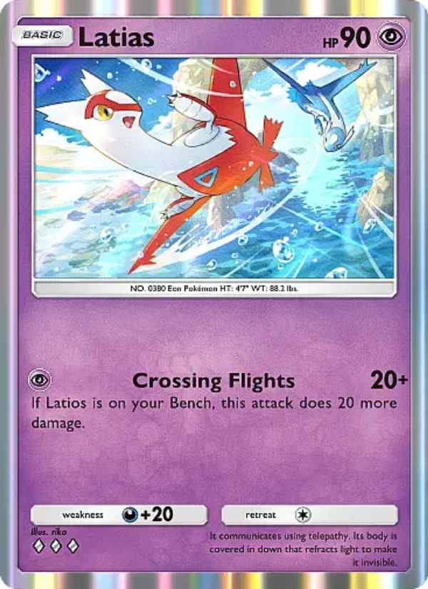 Latias 036/105 — Secluded Springs (English Pokémon TCG card)