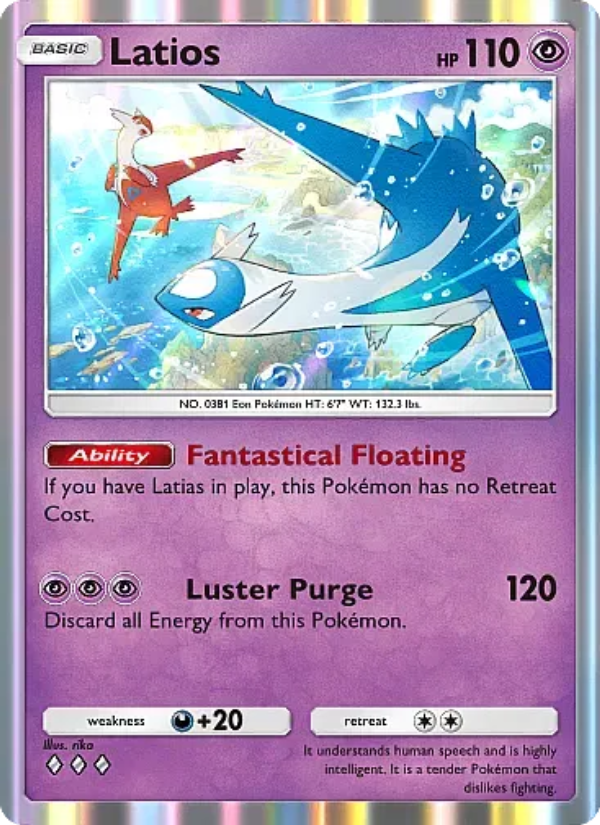 Latios 037/105 — Secluded Springs (English Pokémon TCG card)