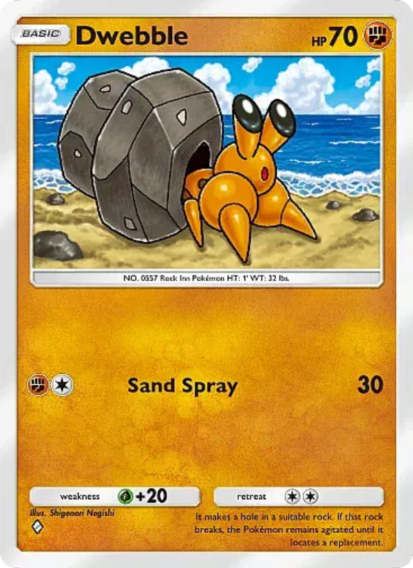 Dwebble 046/105 — Secluded Springs (English Pokémon TCG card)