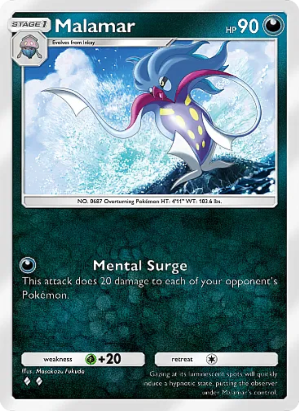 Malamar 052/105 — Secluded Springs (English Pokémon TCG card)