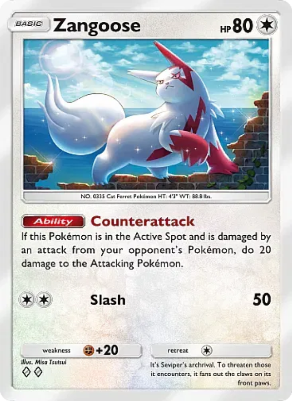 Zangoose 065/105 — Secluded Springs (English Pokémon TCG card)
