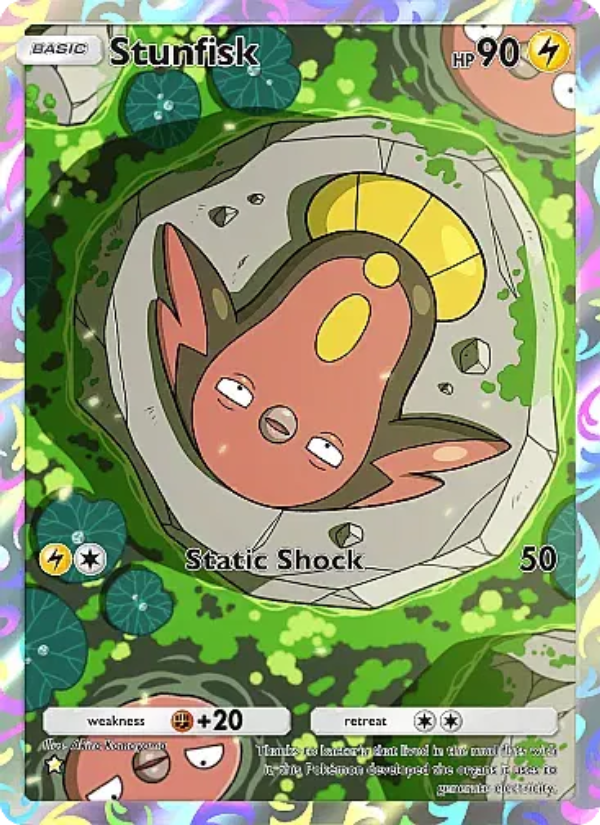 Stunfisk 073/105 — Secluded Springs (English Pokémon TCG card)