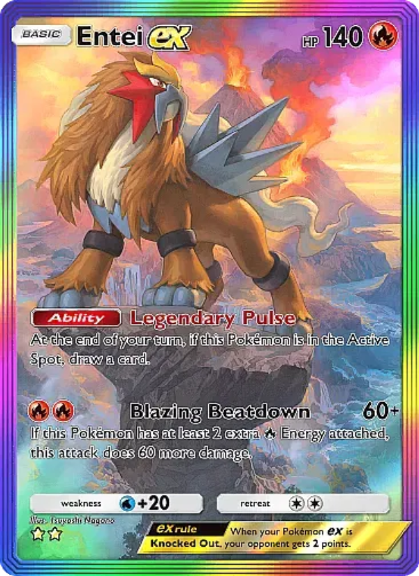 Entei ex 087/105 — Secluded Springs (English Pokémon TCG card)