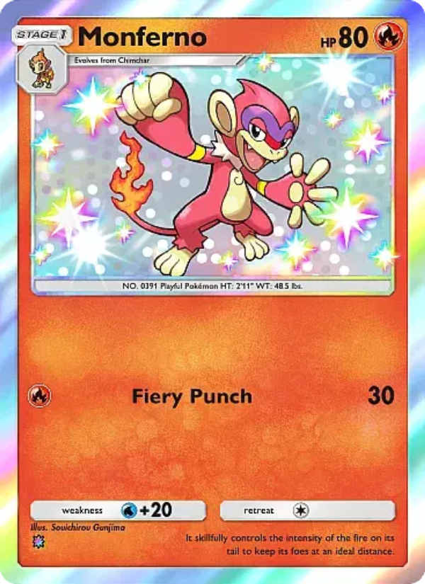 Monferno 092/105 — Secluded Springs (English Pokémon TCG card)