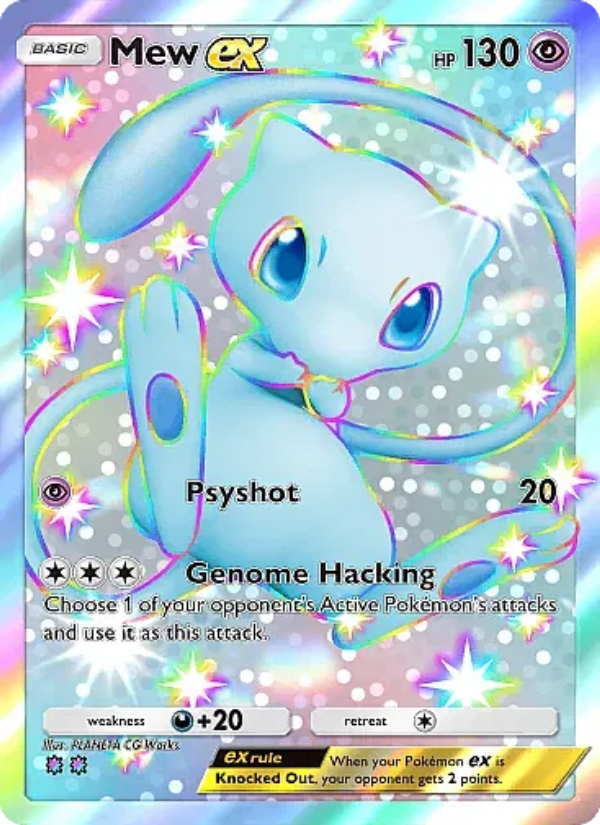 Mew ex 102/105 — Secluded Springs (English Pokémon TCG card)