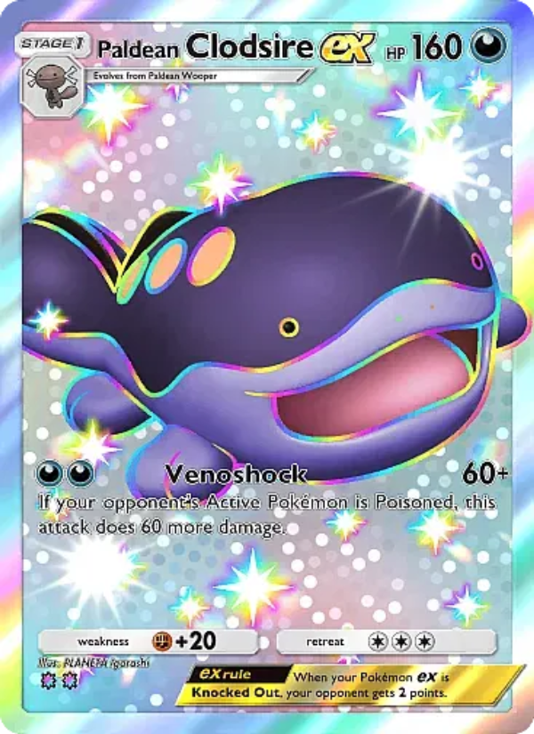 Paldean Clodsire ex 104/105 — Secluded Springs (English Pokémon TCG card)