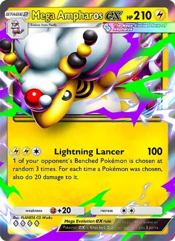 Mega Ampharos ex 085/331 — Mega Rising (English Pokémon TCG card)