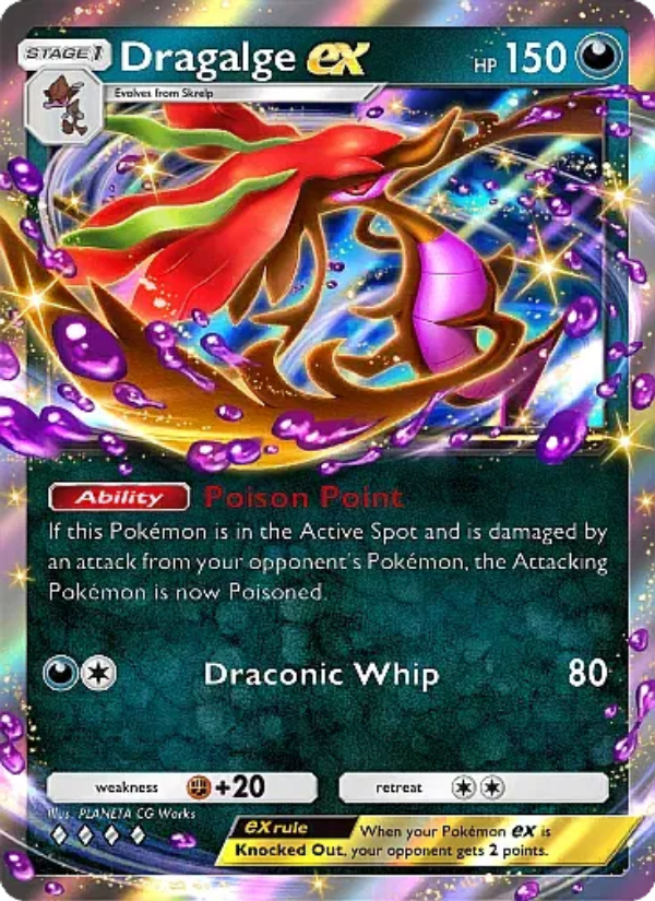 Dragalge ex 160/331 — Mega Rising (English Pokémon TCG card)