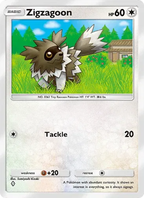 Zigzagoon 188/331 — Mega Rising (English Pokémon TCG card)
