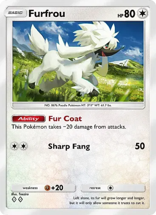 Furfrou 206/331 — Mega Rising (English Pokémon TCG card)