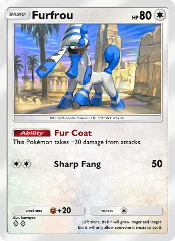 Furfrou 208/331 — Mega Rising (English Pokémon TCG card)