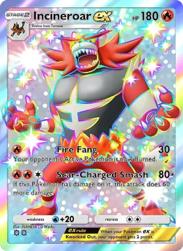 Incineroar ex 318/331 — Mega Rising (English Pokémon TCG card)
