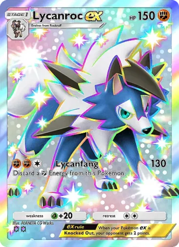 Lycanroc ex 323/331 — Mega Rising (English Pokémon TCG card)
