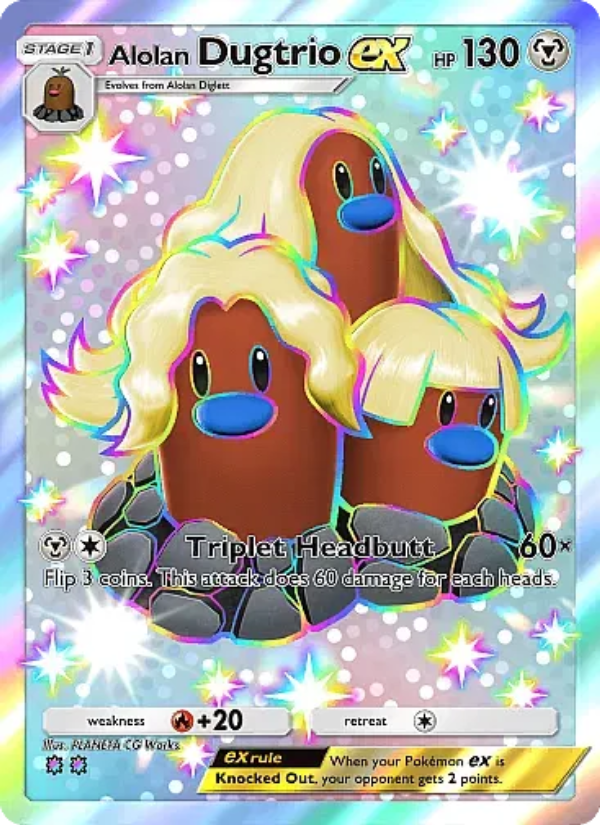 Alolan Dugtrio ex 325/331 — Mega Rising (English Pokémon TCG card)