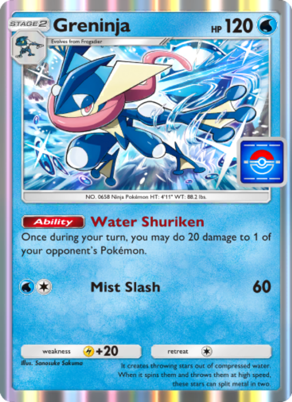Greninja 019/100 — Promos-A (English Pokémon TCG card)