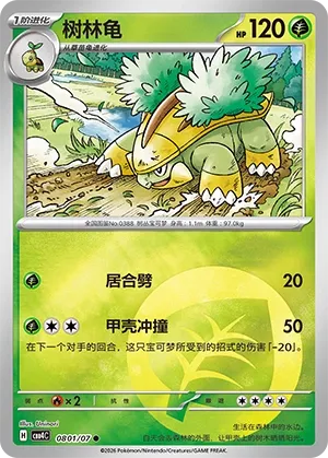 Grotle 0801 — Gem Pack Vol. 4 (Chinese Pokémon TCG card)