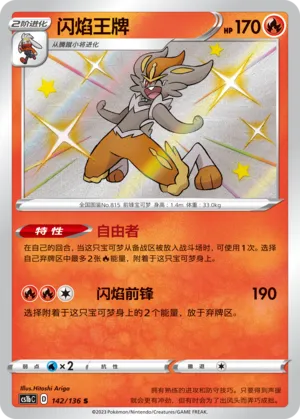 Cinderace 142 — Dynamax Clash (Flame) (Chinese Pokémon TCG card)