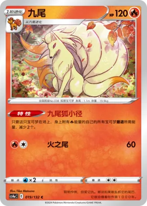 Ninetales 019 — Nine Colors Gathering (Friend) (Chinese Pokémon TCG card)