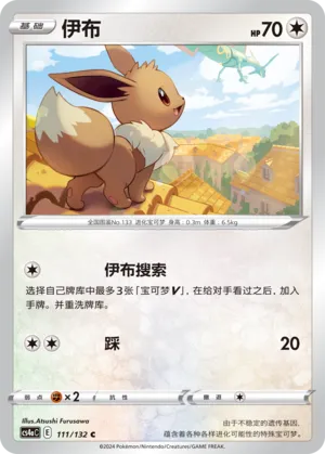 Eevee 111 — Nine Colors Gathering (Friend) (Chinese Pokémon TCG card)
