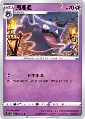 Haunter 028 — Shadow of Glory (Chinese Pokémon TCG card)