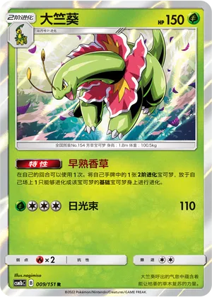 Meganium 009 — Storming Emergence (Verdant) (Chinese Pokémon TCG card)