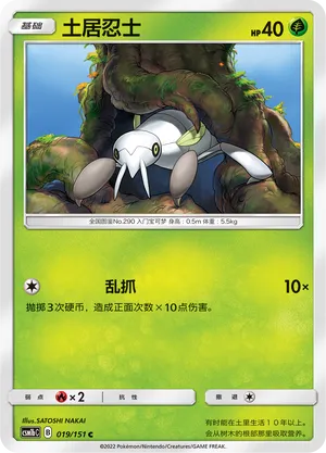 Nincada 019 — Storming Emergence (Verdant) (Chinese Pokémon TCG card)