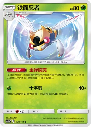 Ninjask 020 — Storming Emergence (Verdant) (Chinese Pokémon TCG card)