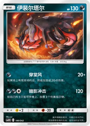 Yveltal 180 — Shining Synergy GX Starter Deck (Chinese Pokémon TCG card)
