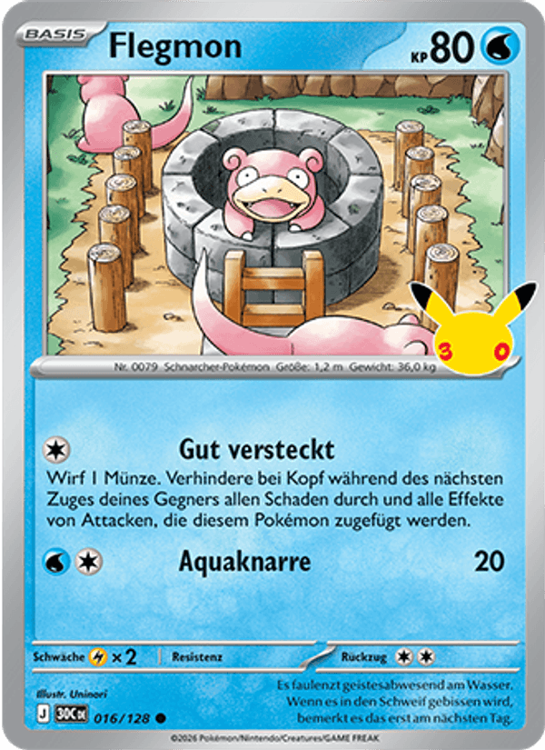 Flegmon 016 — 30 Jahre (German Pokémon TCG card)