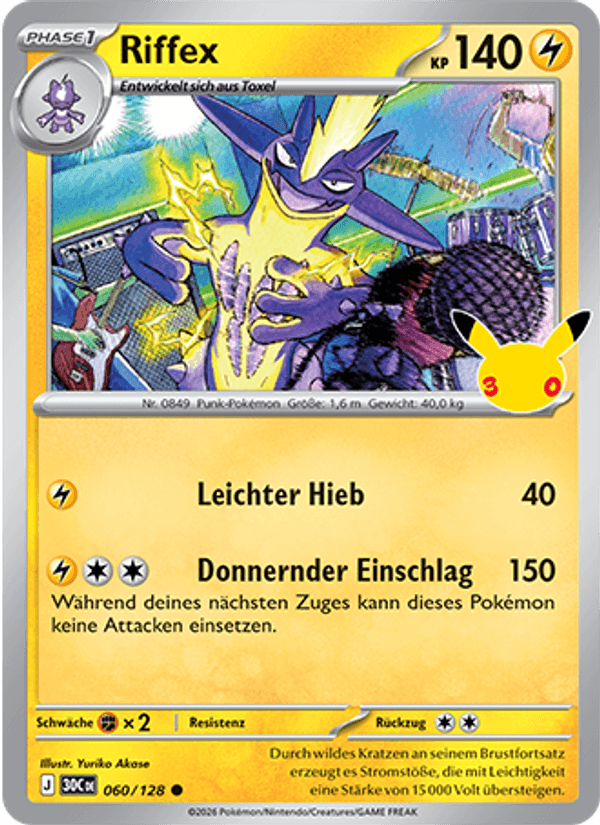 Riffex 060 — 30 Jahre (German Pokémon TCG card)