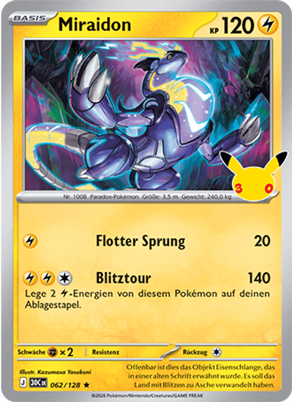 Miraidon 062 — 30 Jahre (German Pokémon TCG card)