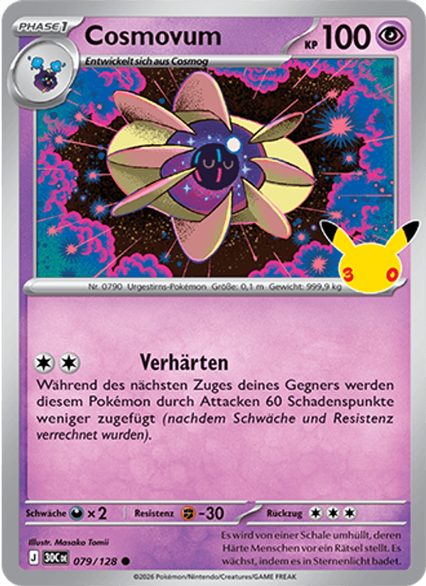 Cosmovum 079 — 30 Jahre (German Pokémon TCG card)