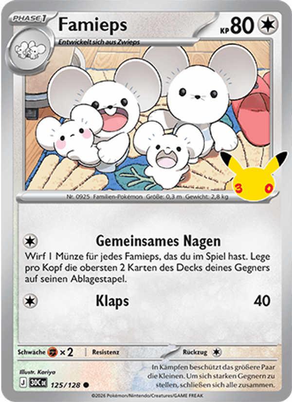 Famieps 125 — 30 Jahre (German Pokémon TCG card)