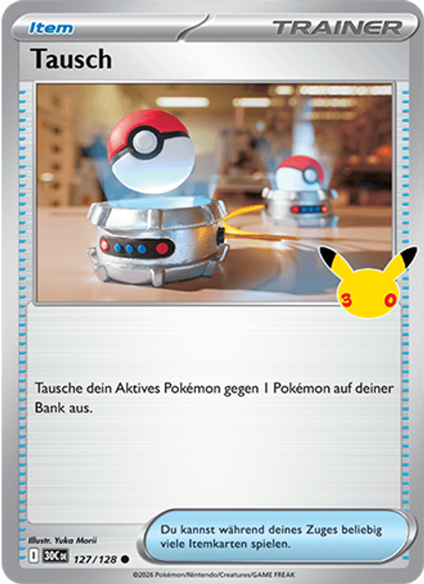 Tausch 127 — 30 Jahre (German Pokémon TCG card)