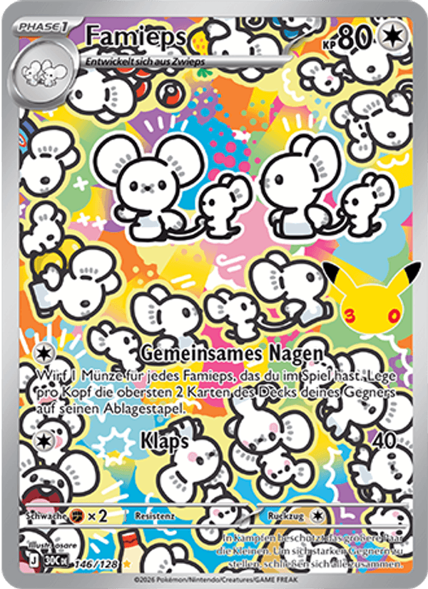 Famieps 146 — 30 Jahre (German Pokémon TCG card)