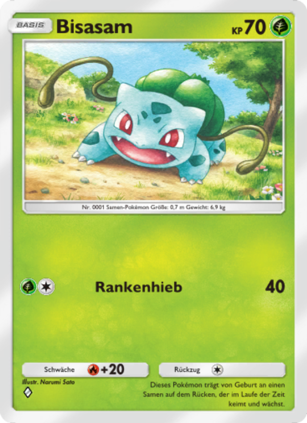 Bisasam 001 — Genetic Apex (German Pokémon TCG card)