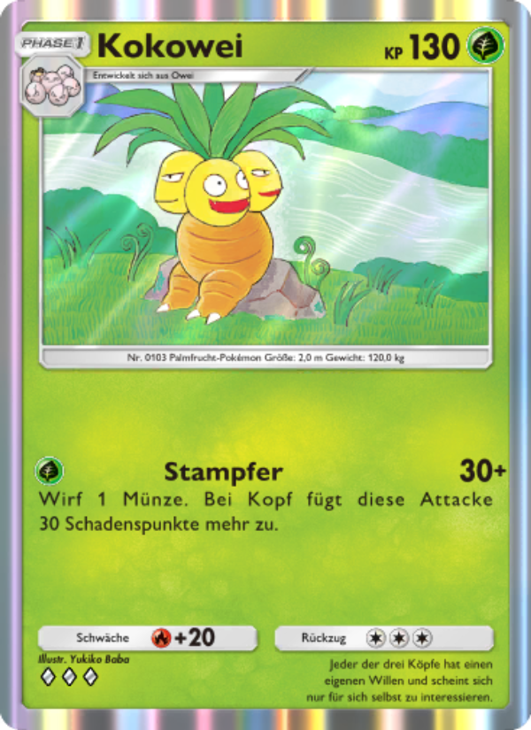 Kokowei 022 — Genetic Apex (German Pokémon TCG card)
