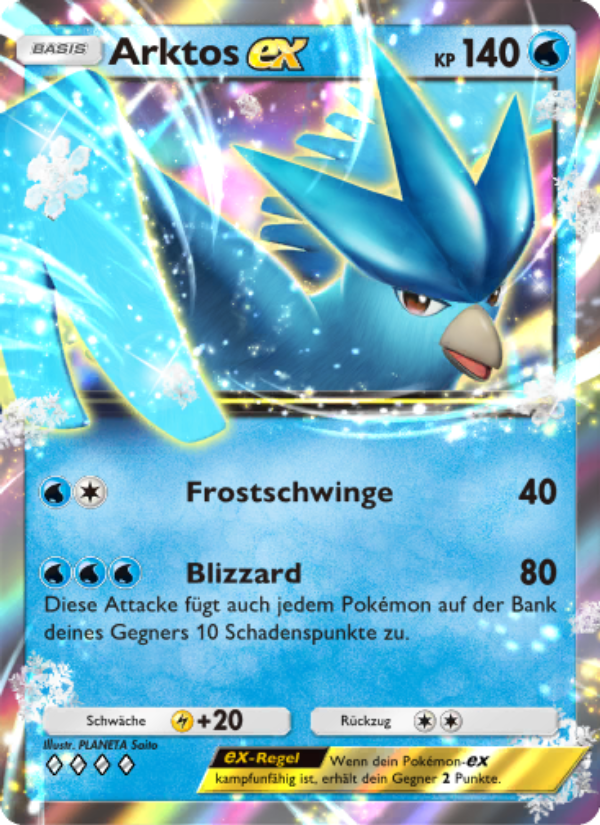 Arktos-ex 084 — Genetic Apex (German Pokémon TCG card)