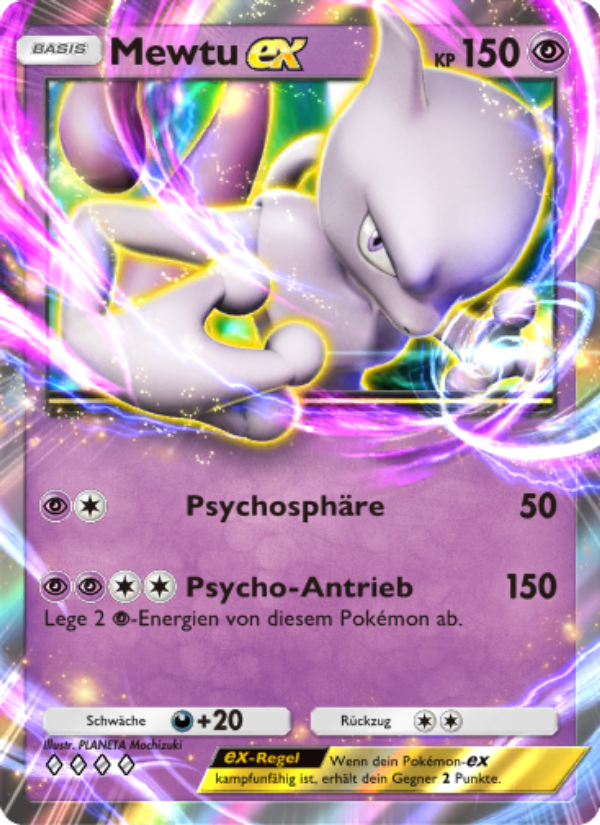 Mewtu-ex 129 — Genetic Apex (German Pokémon TCG card)