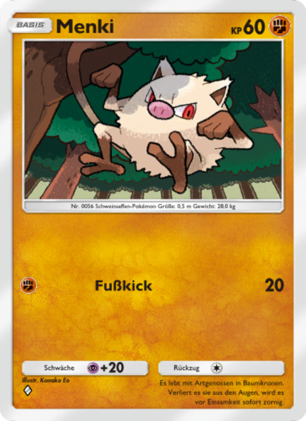 Menki 141 — Genetic Apex (German Pokémon TCG card)